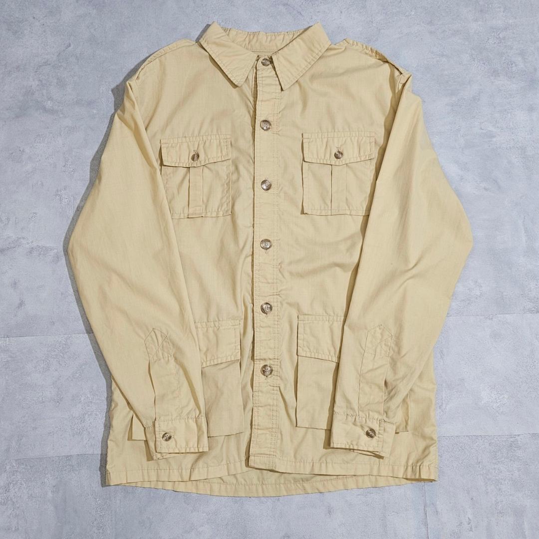 美しい 80s EDDIE BAUER 4ポケット シャツ 黒タグ DM783 トップス