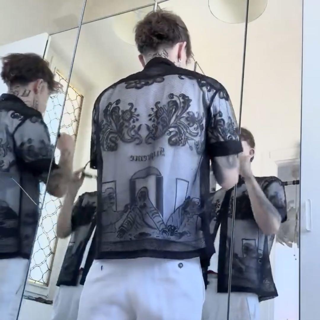 supremeLast Supper Lace S/S Shirt M