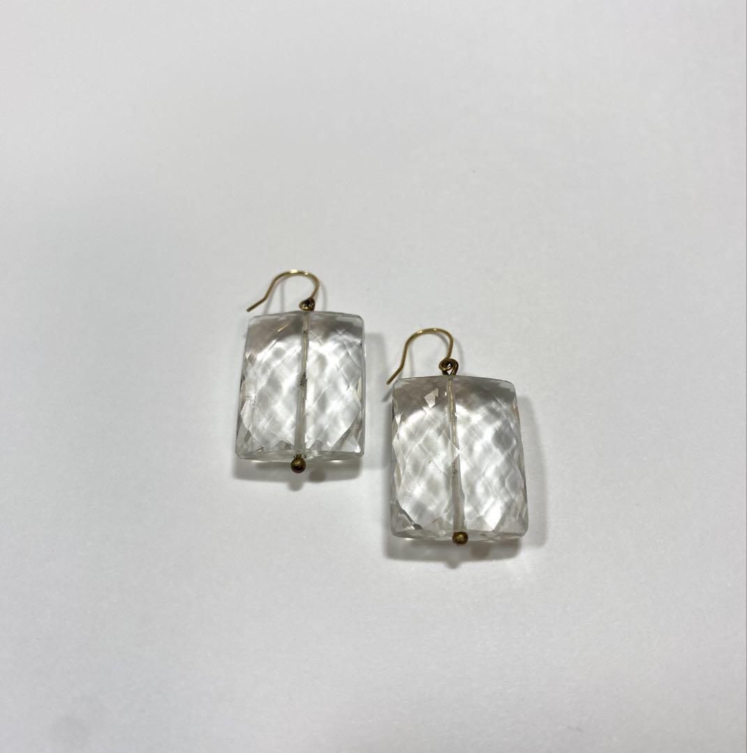 美品 IDEE sai クリスタルクォーツ ピアス