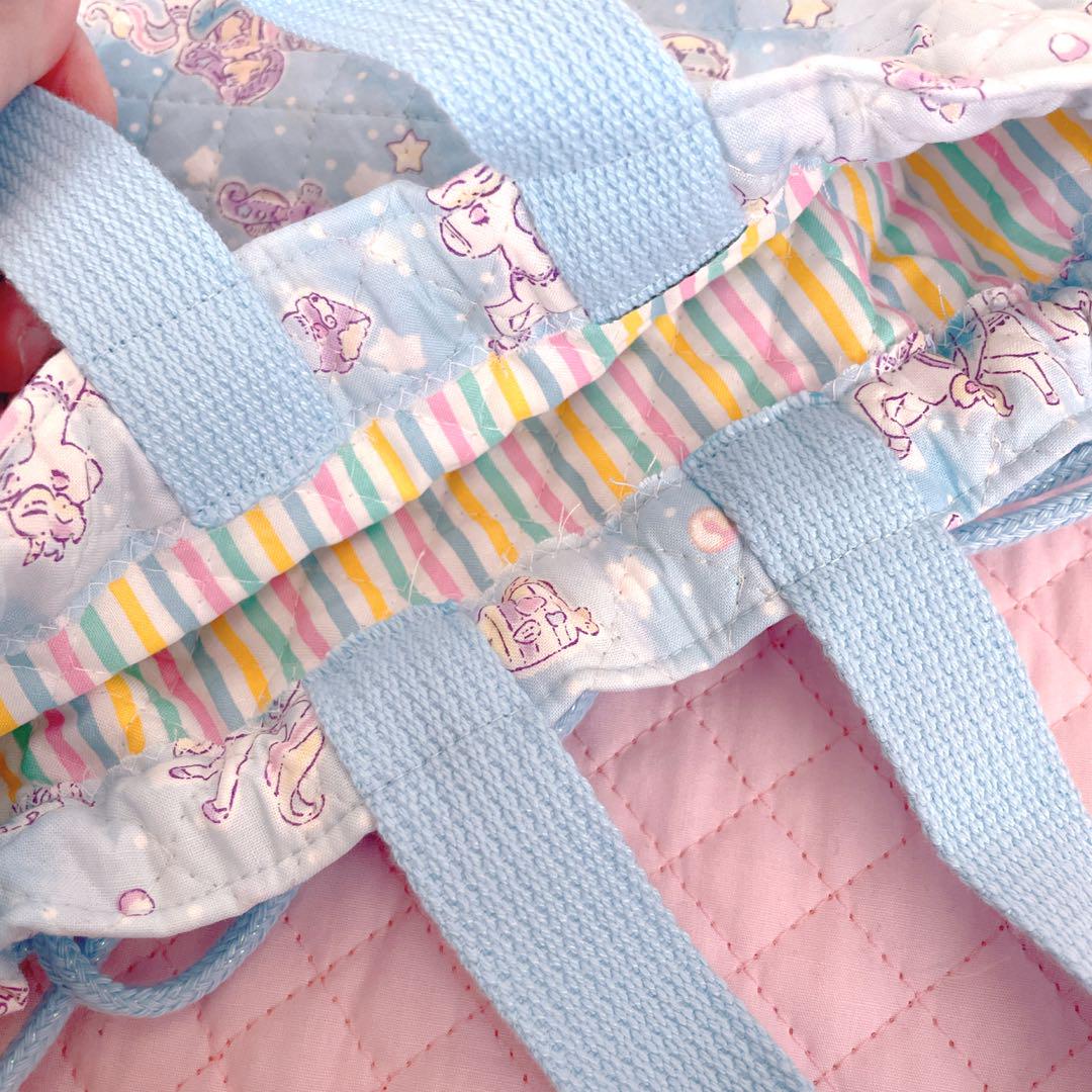 レッスンバッグ.体操服入れ.上靴袋3点セット♡ユニコーンマーメイド柄(水色)