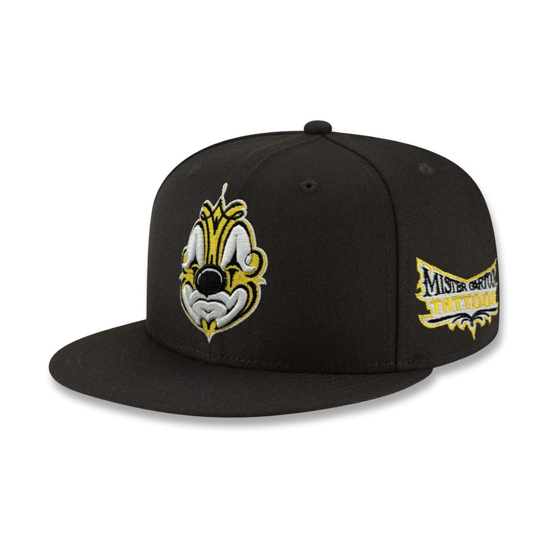 MC PINSTRIPE CLOWN CAP HAT BLACK GOLD 帽子