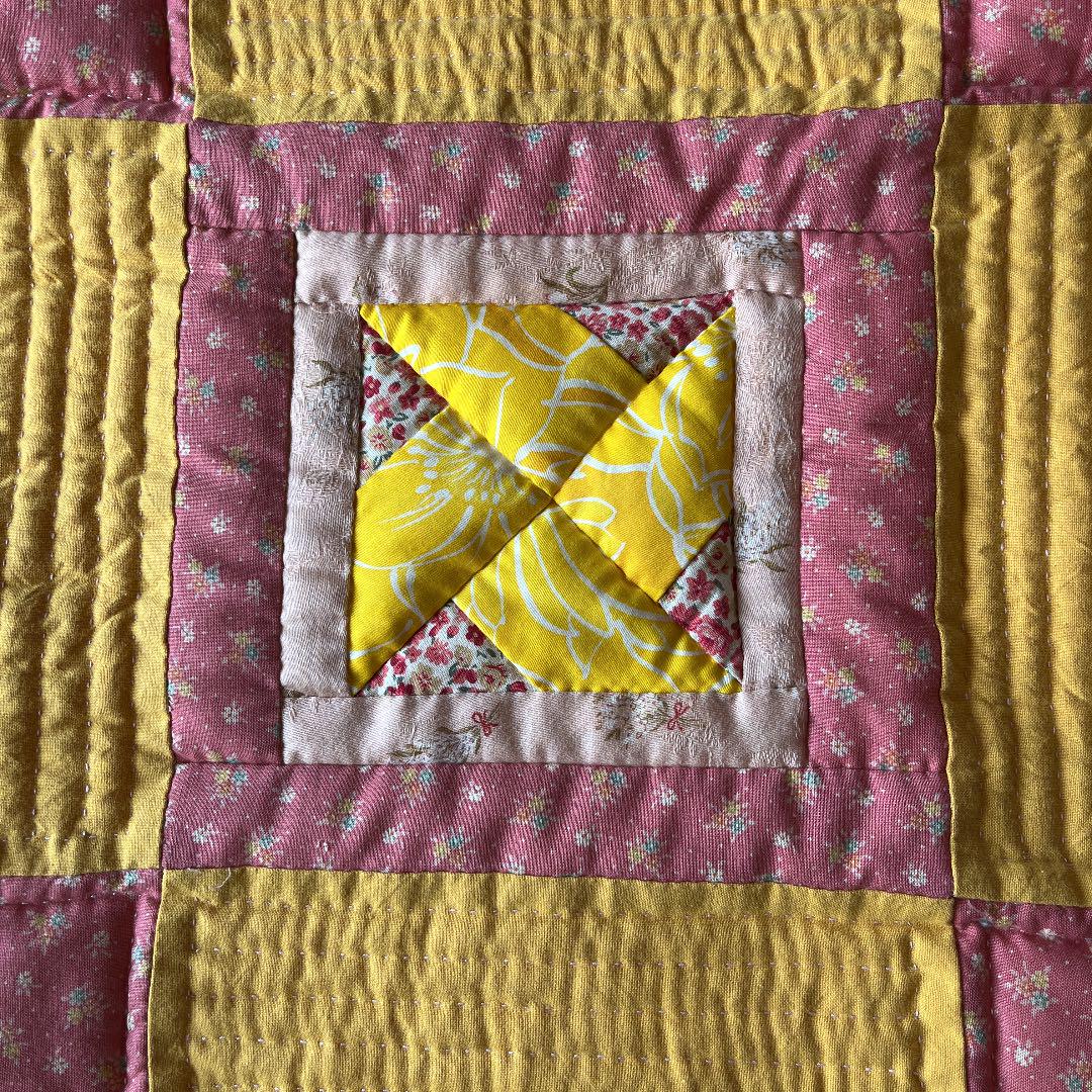 ⭐アンティーク刺繍の手縫いキルト 59⑤