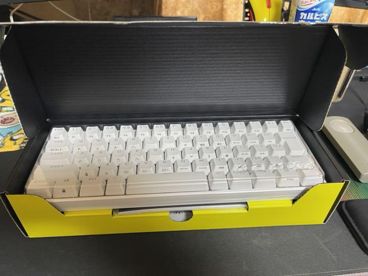 在庫大得価 コルセアキーボードK65RGBMINI60%ホワイト 中古美品 fR8rP-m24947676343 チェリー銀軸 最安値SALE