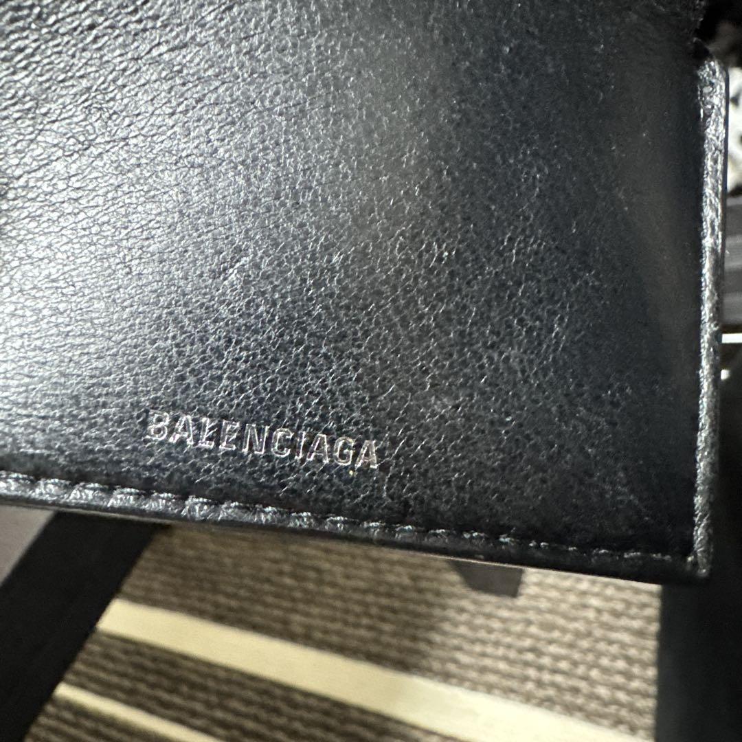 BALENCIAGA 三つ折り財布 黒 BALENCIAGA 三つ折り財布 黒 レザー