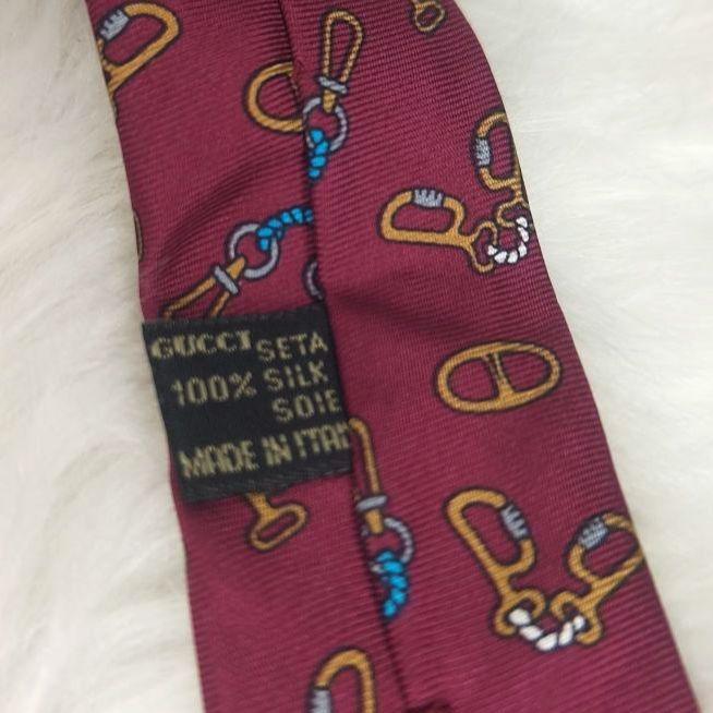 GUCCI　グッチ　ピンク　ゴールド　シルク　ネクタイ　イタリア