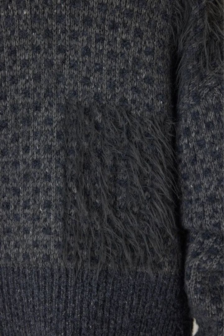 RIM.ARK リムアーク father mix knit グレー 新品使用 RIM.ARK リムアーク father mix knit グレー 新品使用