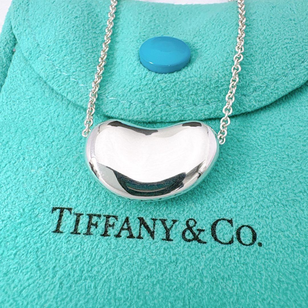 美品 ティファニー ビーン ラージ ネックレス シルバー925