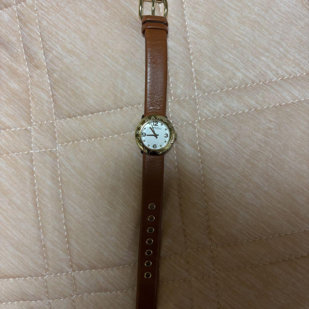 MARC BY MARC JACOBS 時計 ブラウンレザー - メルカリ