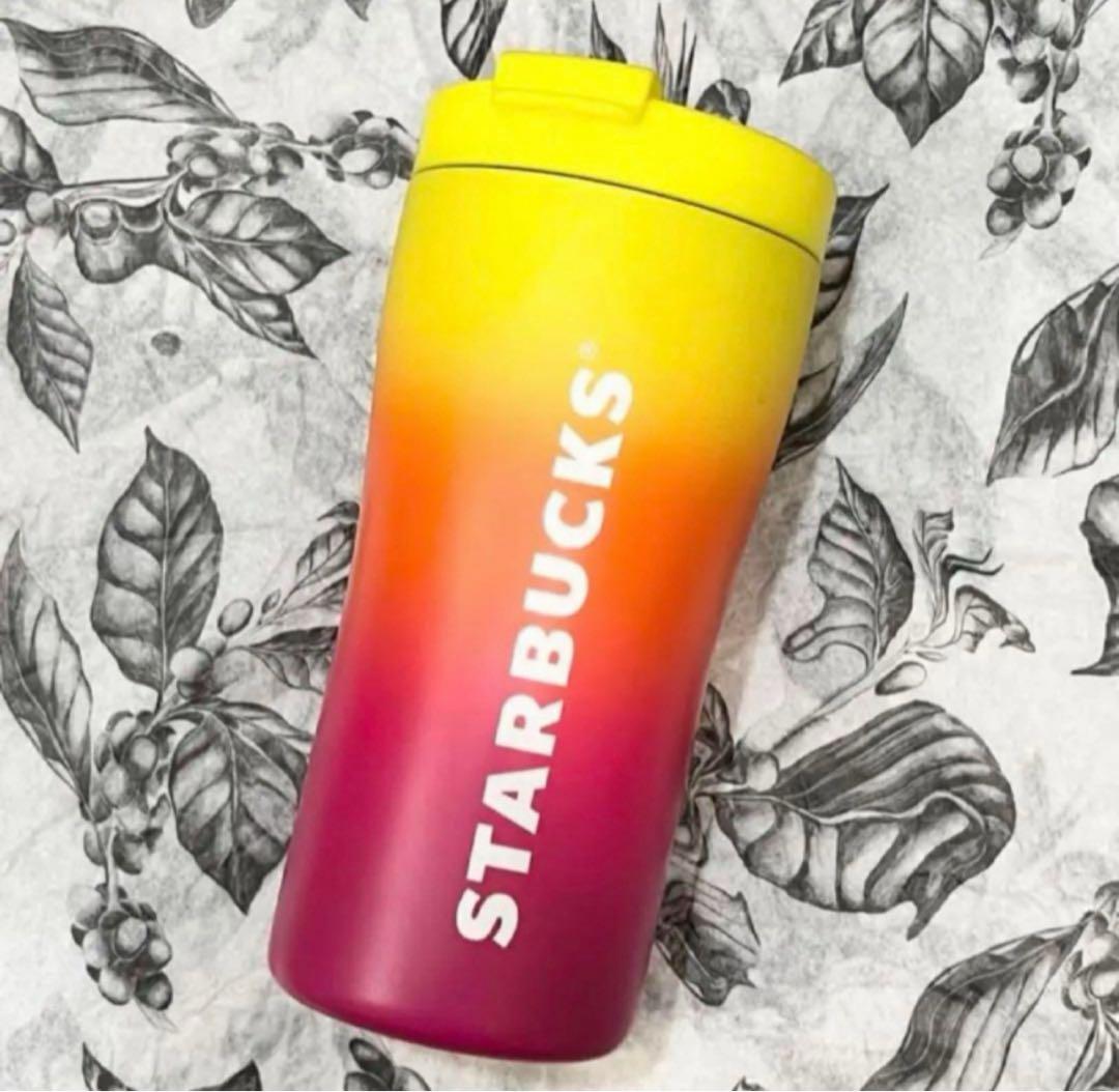 海外　スターバックス ヨーロッパ ステンレス　カラフル　タンブラー12oz