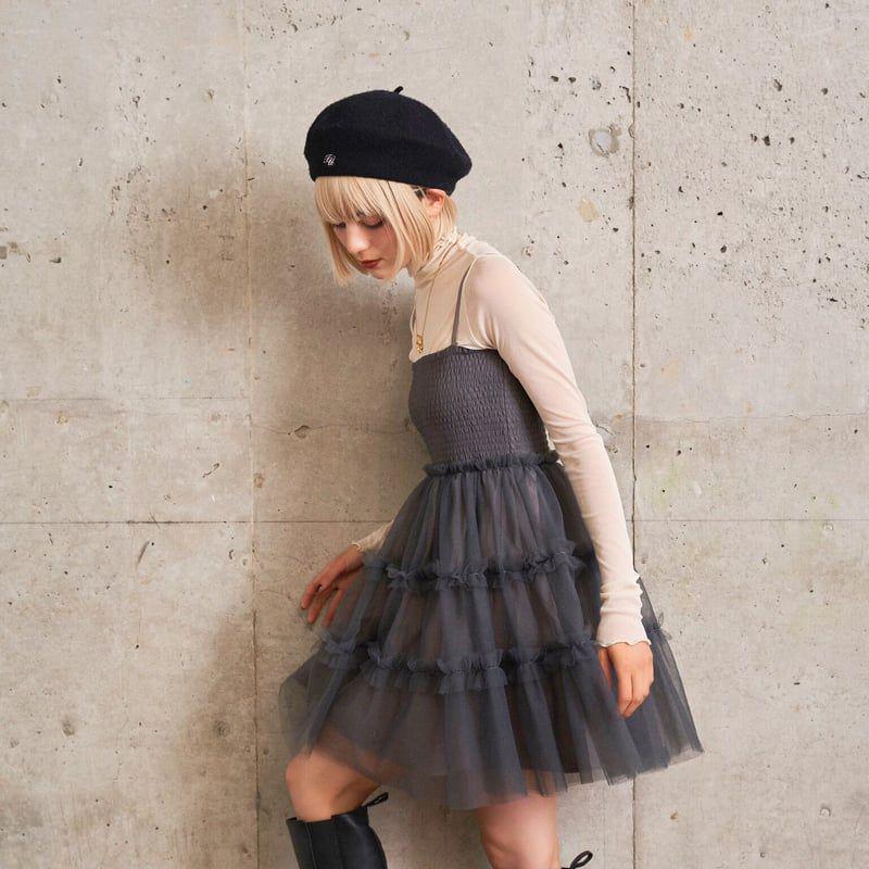 Treat Urself バレリーナチュールミニワンピース black トリートユアセルフ バレリーナチュールミニワンピース treat