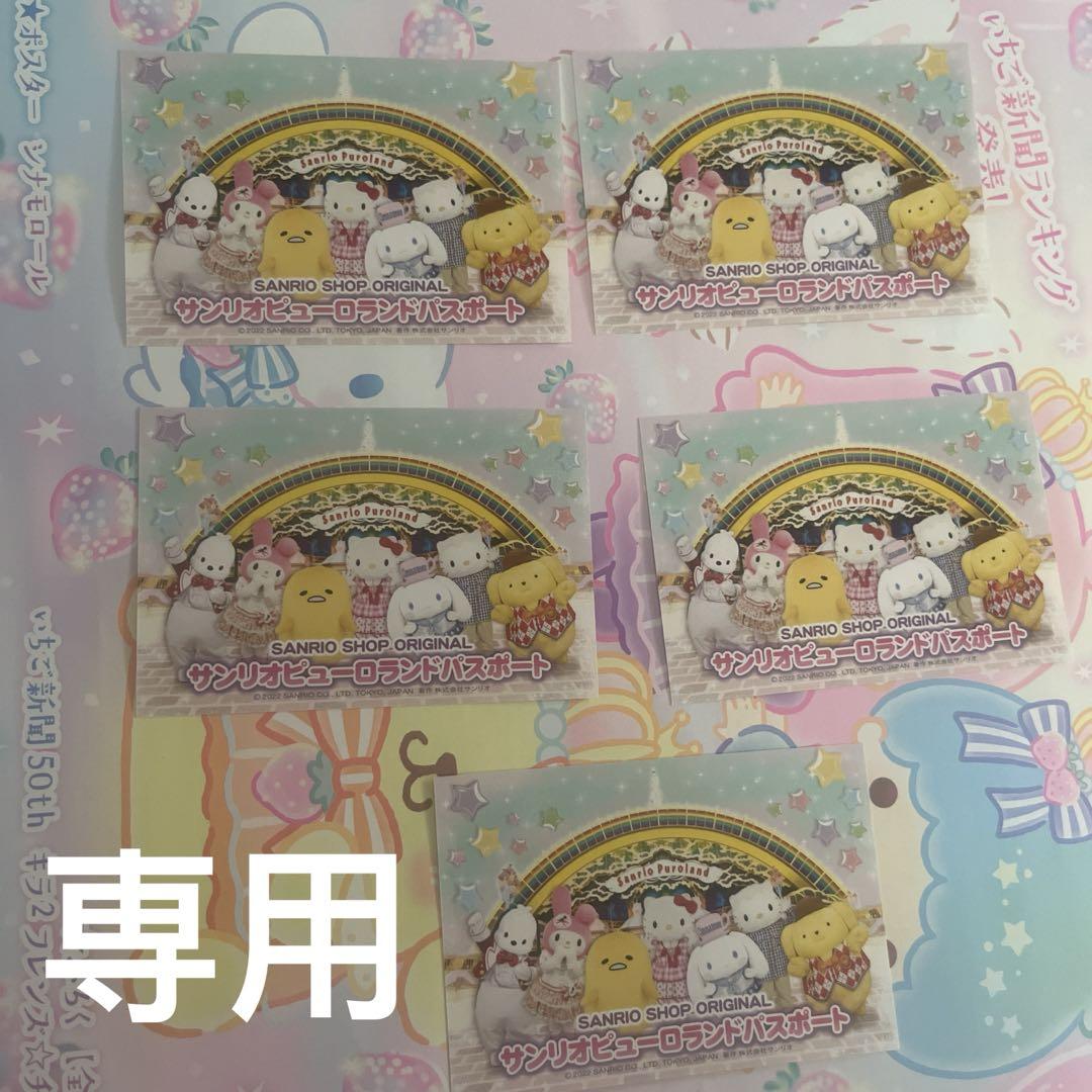専用　サンリオピューロランド パスポート 5枚セット