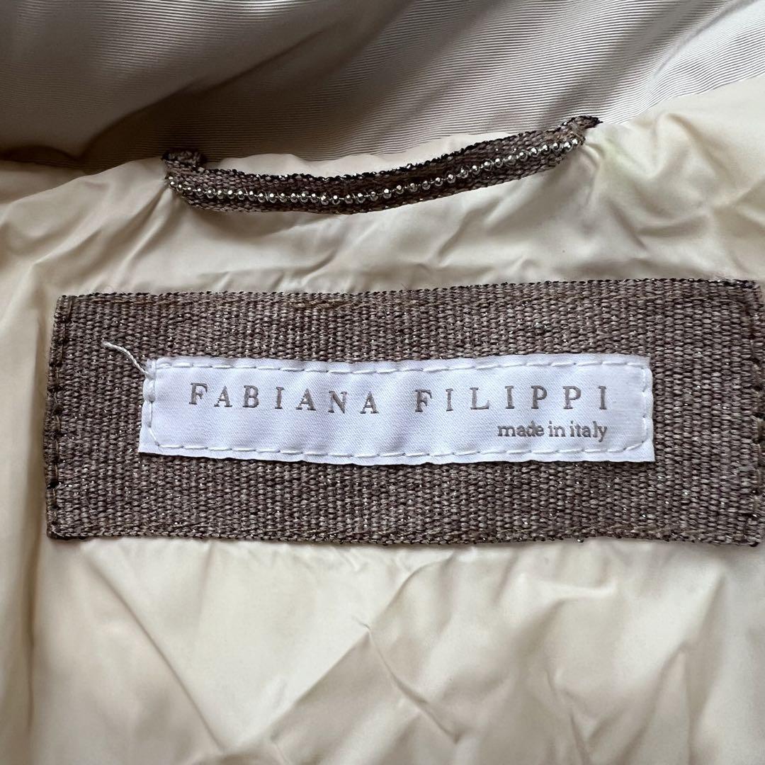 美品 ファビアナフィリッピ ファー付き ダウンコート イタリア製