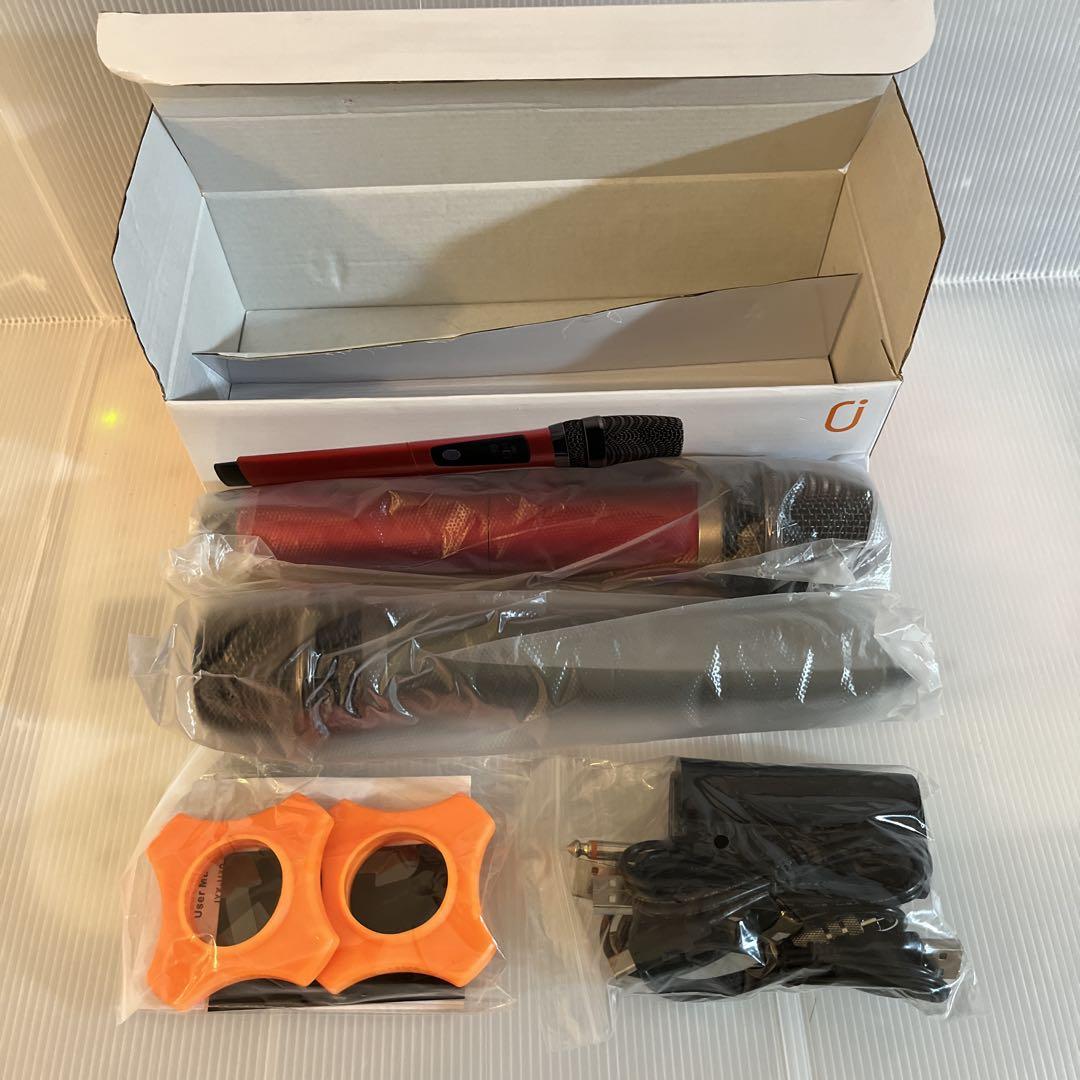 JYX-U30 ワイヤレスマイク２本 無線カラオケマイク UHF 充電式