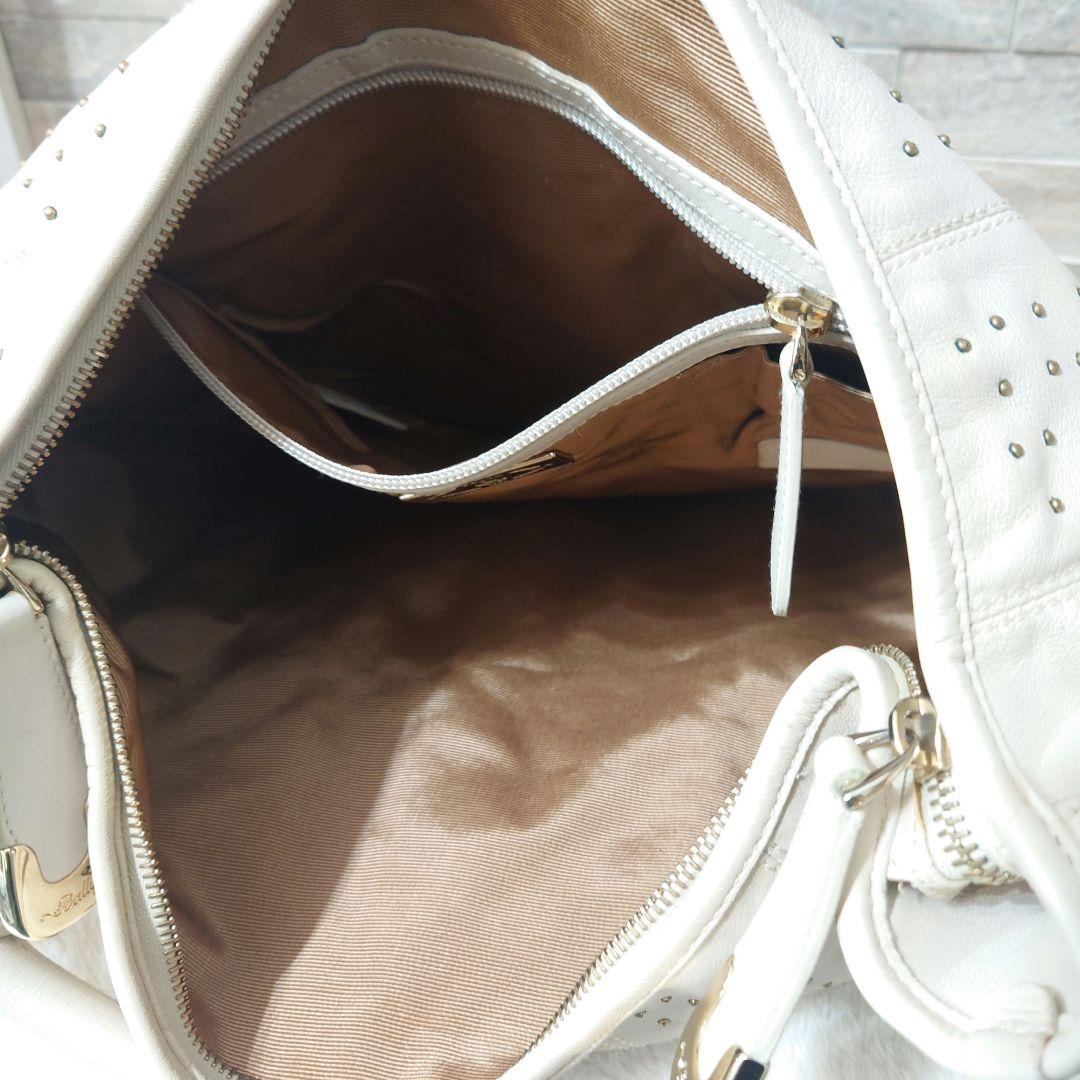 大特価 意味 美品】BALLY レザー ワンショルダーバッグ ハンドバッグ スタッズ バッグ