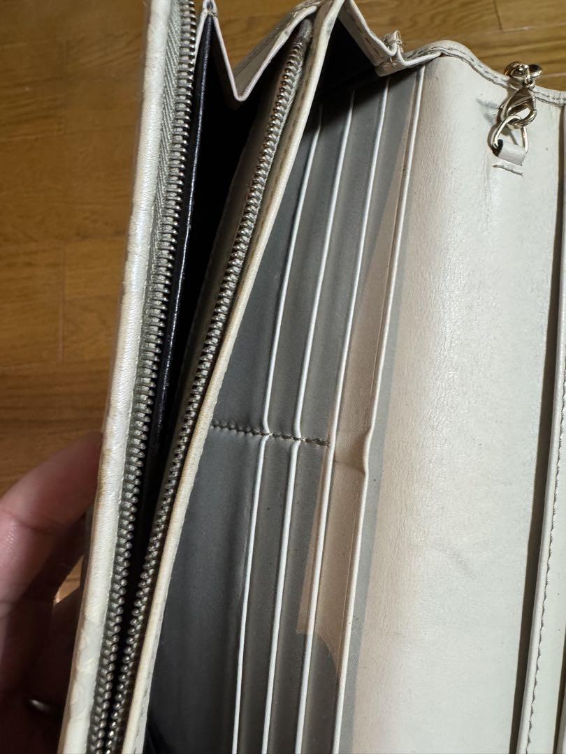 GUCCI GGパターン 長財布 クリーム