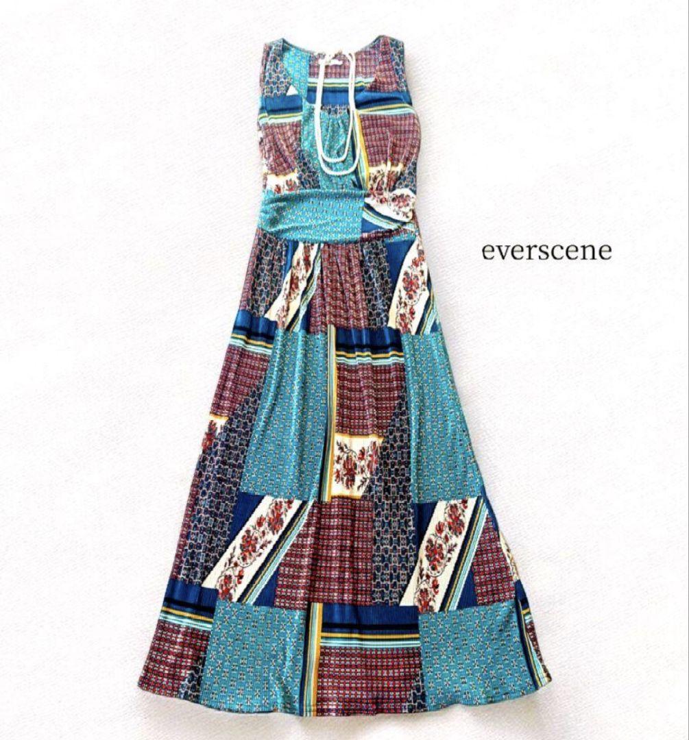 インポート フランス製 eversince プリーツロングワンピース