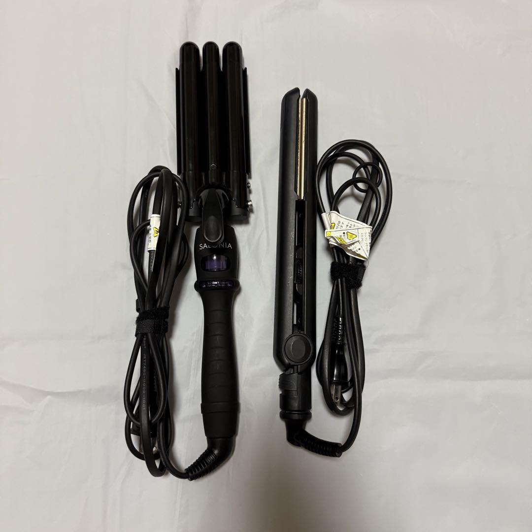 【美品】 サロニア SALONIA ストレートアイロン ウェーブアイロン 2点