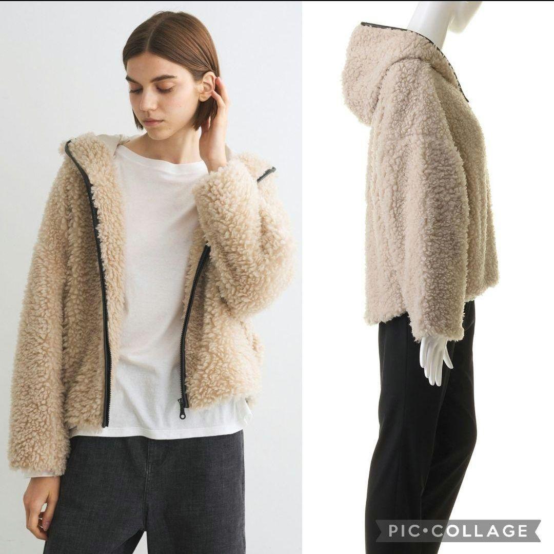 three dots スリードッツ エアリープードルブルゾン ボアジャケット three dots スリードッツ エアリープードルブルゾン ボアジャケット