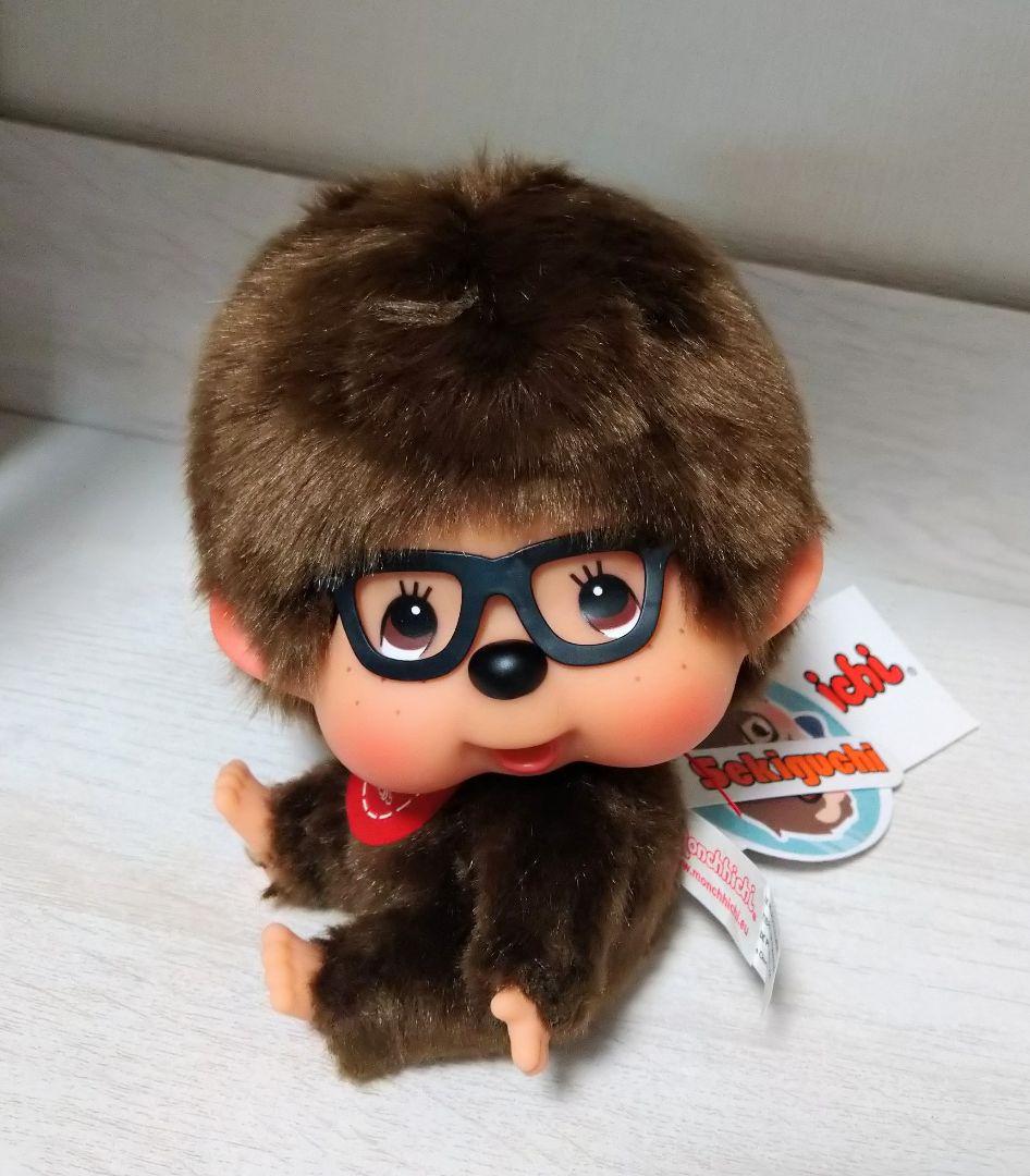 新品 モンチッチ 顔デカ メガネ 座り レッド 男の子 香港限定 726271