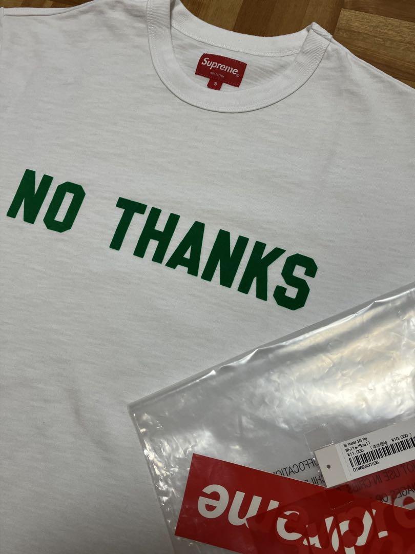 Supreme NO THANKS Tシャツ S ステッカー、チャック袋付き