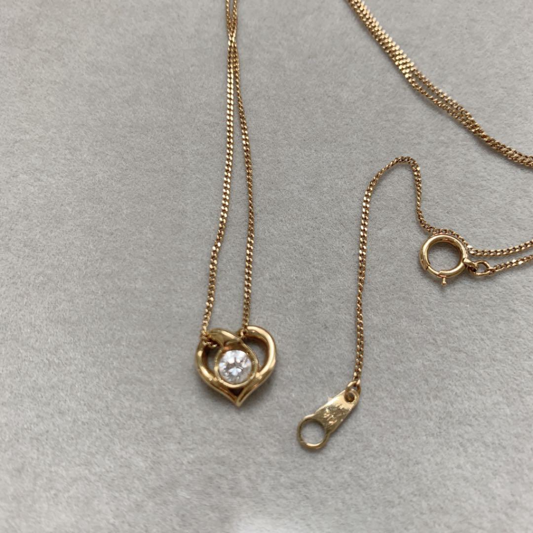 豊富な得価 K18♡ネッレス ネッレス2g以上 造幣局マーク付 gQLKi-m24984738793 0.19ctダイヤモンド 新作登場定番