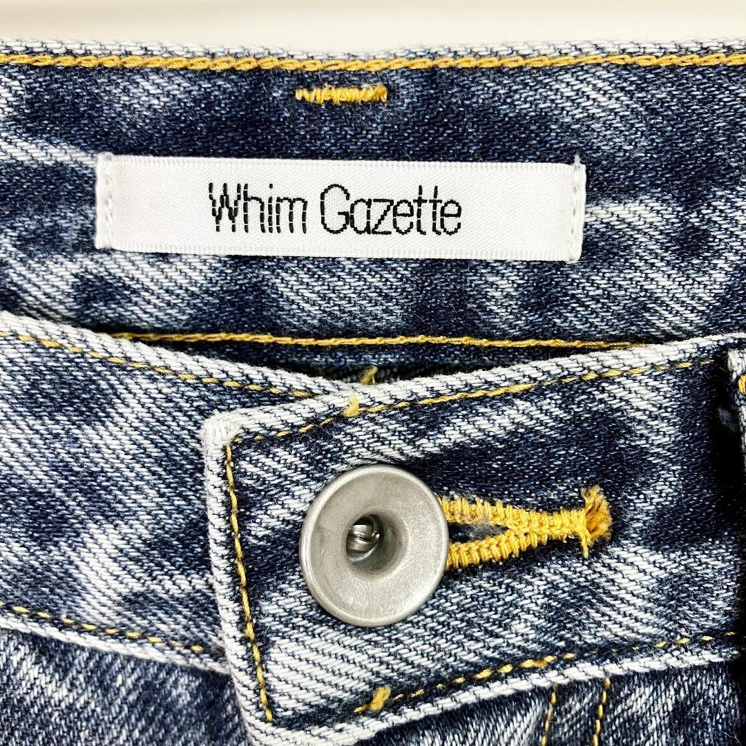 Whim Gazette デニムスリットスカート ブルー サイズ38 Whim Gazette デニムスリットスカート ブルー サイズ38