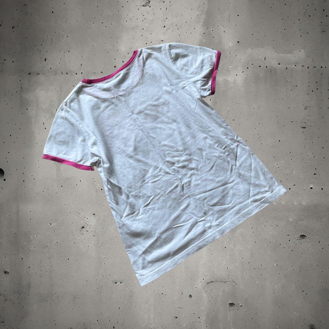 ★adidas★ Y2K グランジ 平成ギャル ちびT ピチT ピンク ❤︎y2k adidas リンガー 平成ギャル ピチt グランジ