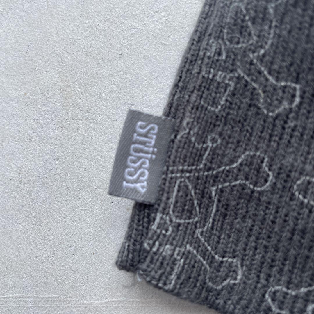 00s OLD STUSSY \" Crown Skull \" ビーニー ニット帽