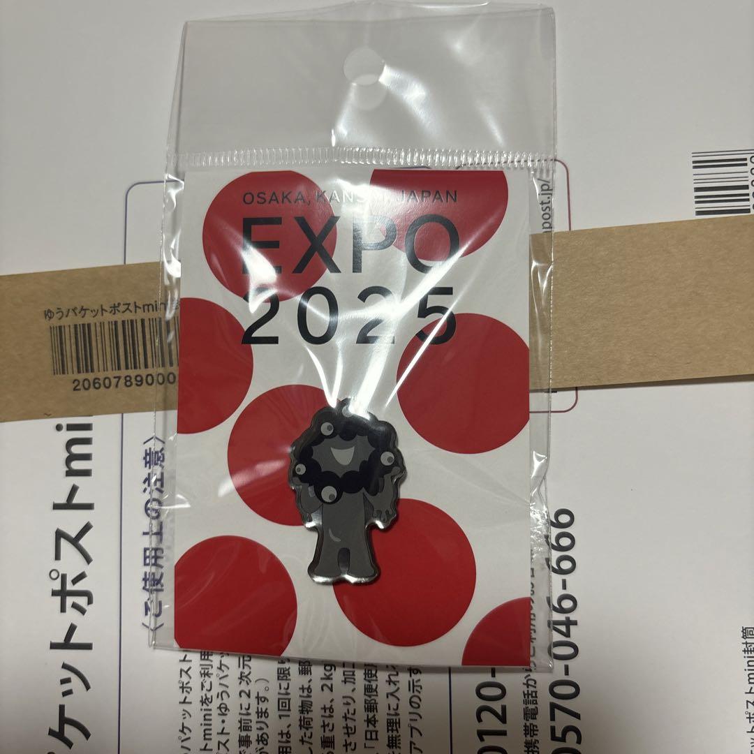 新品 エキスポ 大阪関西万博 ミャクミャク ピンバッジ 黒