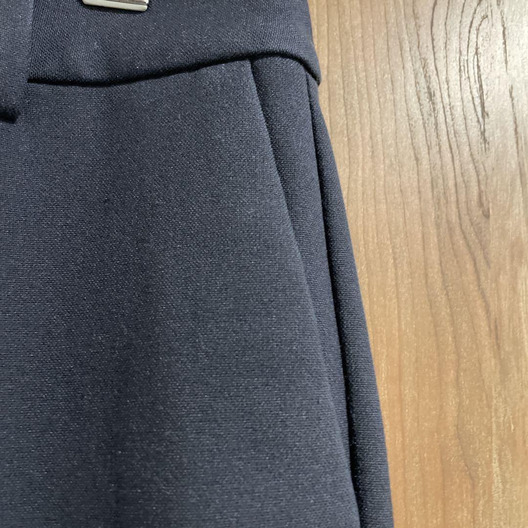 PLST プラステ パンツスーツ ネイビー M ノーカラー