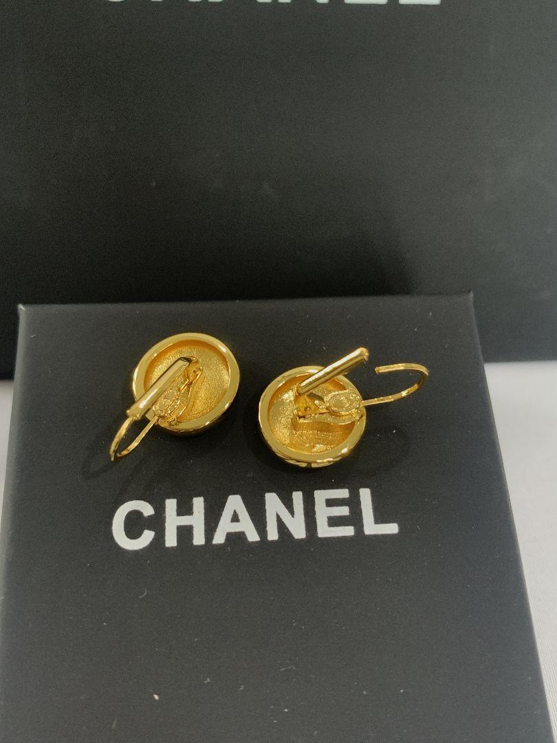 ユナイCHANEL シャネル フープ ピアス ココマーク メッキ  ゴールド