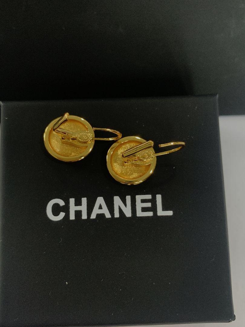 ユナイCHANEL シャネル フープ ピアス ココマーク メッキ  ゴールド