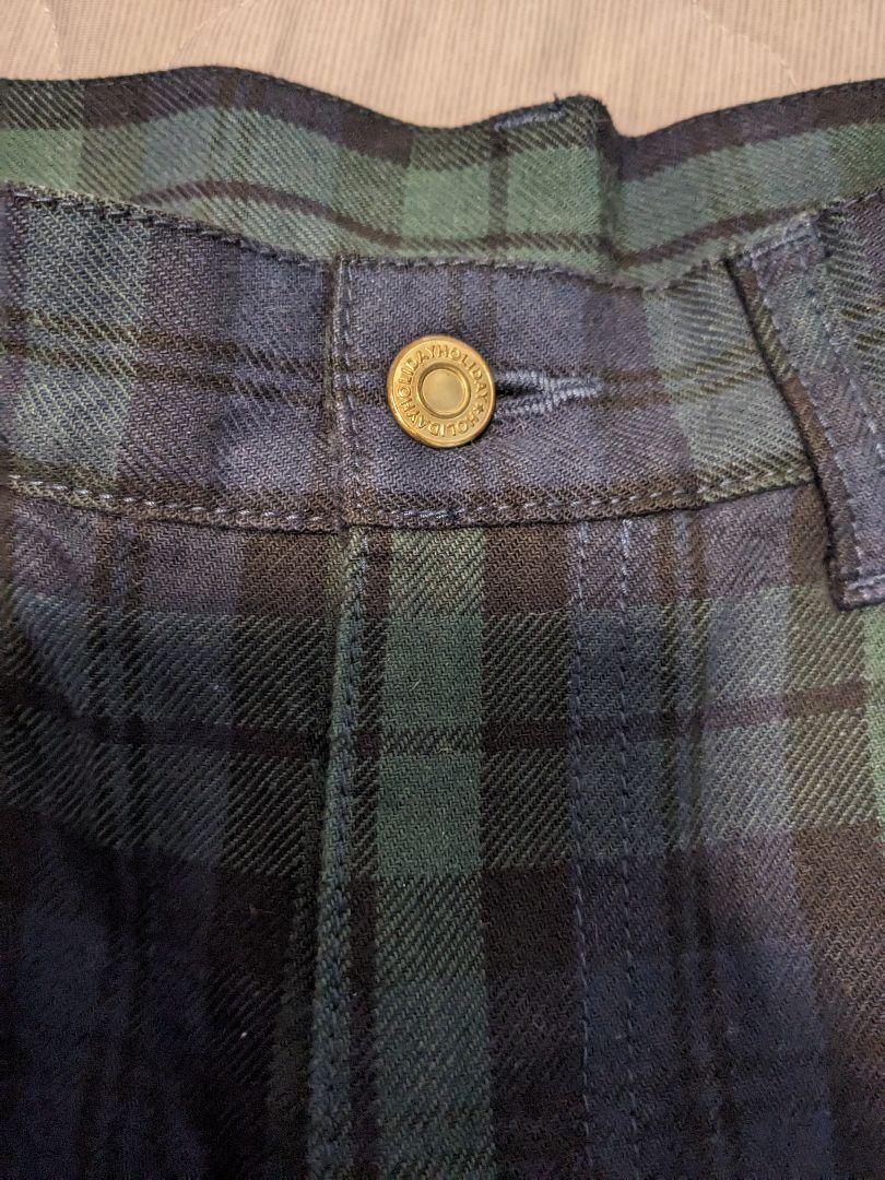 限定値下げHOLIDAY TUCK CHECK PANTS　1