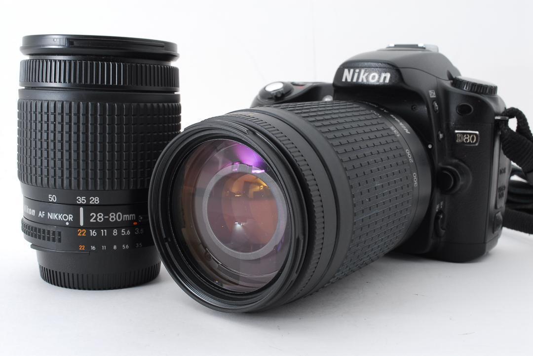 ✨動作美品✨初心者おすすめ✨Nikon ニコン D80 ダブルズームレンズ
