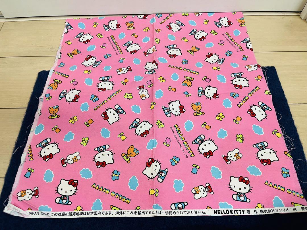 サンリオ ハローキティ 横向き 蝶 はぎれ 生地 レトロ