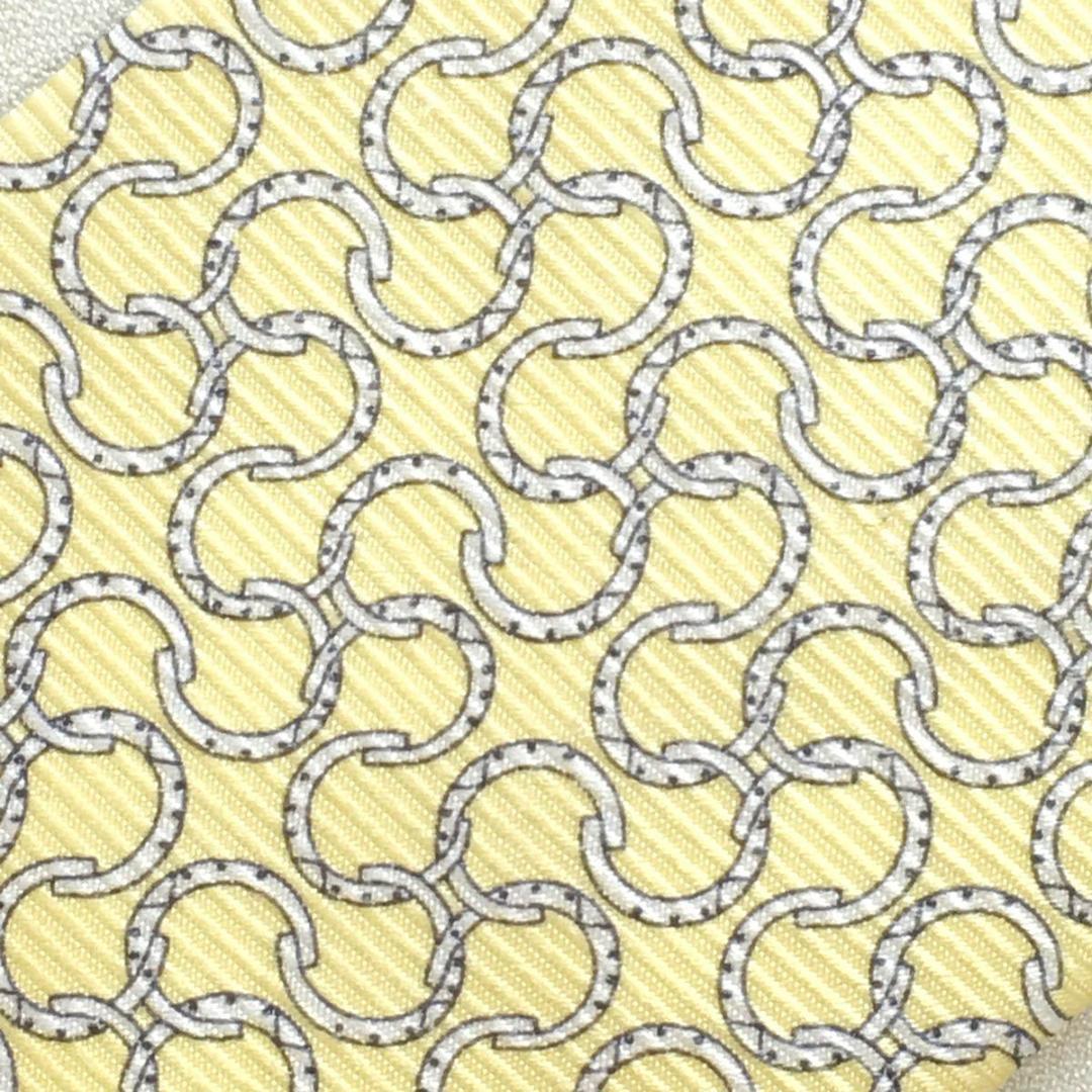 エルメス HERMES ネクタイ シルク フランス製 チェーン柄