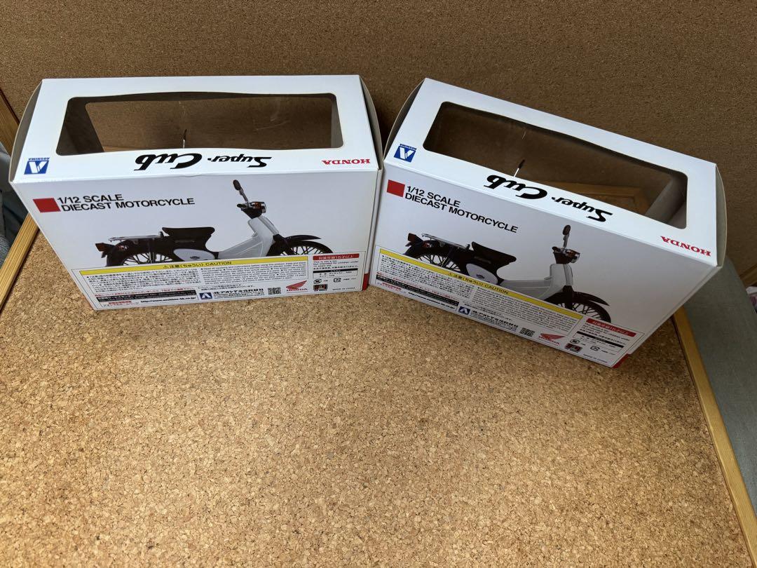 アオシマ　スーパーカブ　1/12 完成品　ブルー　グリーン　2台セット　未開封品