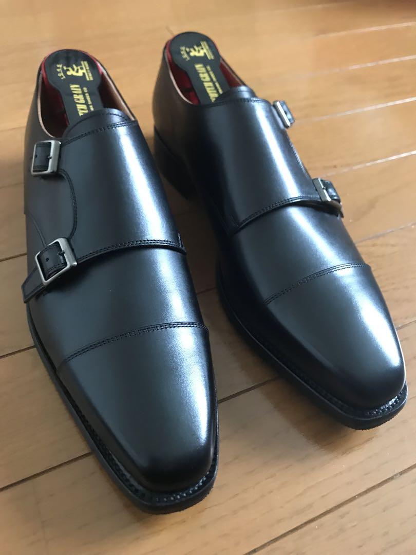【新品未使用】スコッチグレイン 貴重インペリアル木型ダブルモンク　ハーフラバー付