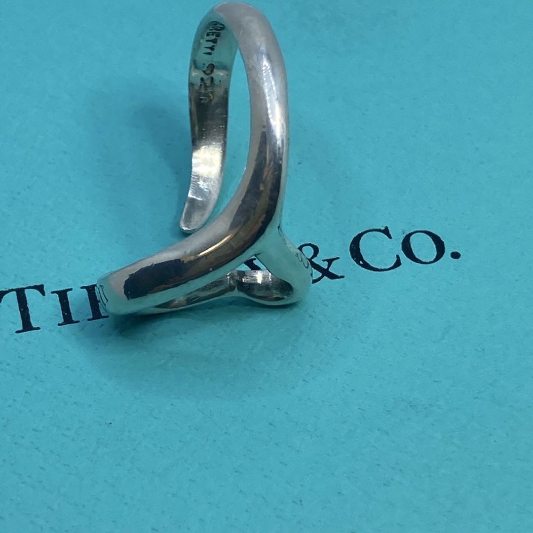 TIFFANY&CO.エルサペレッテイオープンハートリング　約12号 TIFFANY&Co. 12号 ティファニー リング・指輪 オープンハート