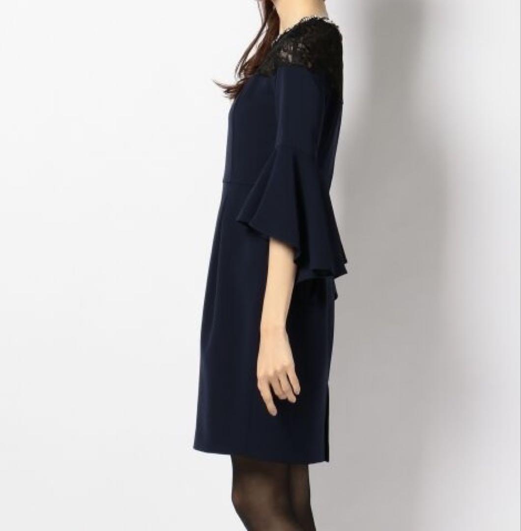 a103⭐︎美品⭐︎GRACE CONTINENTAL ネイビードレスワンピース36