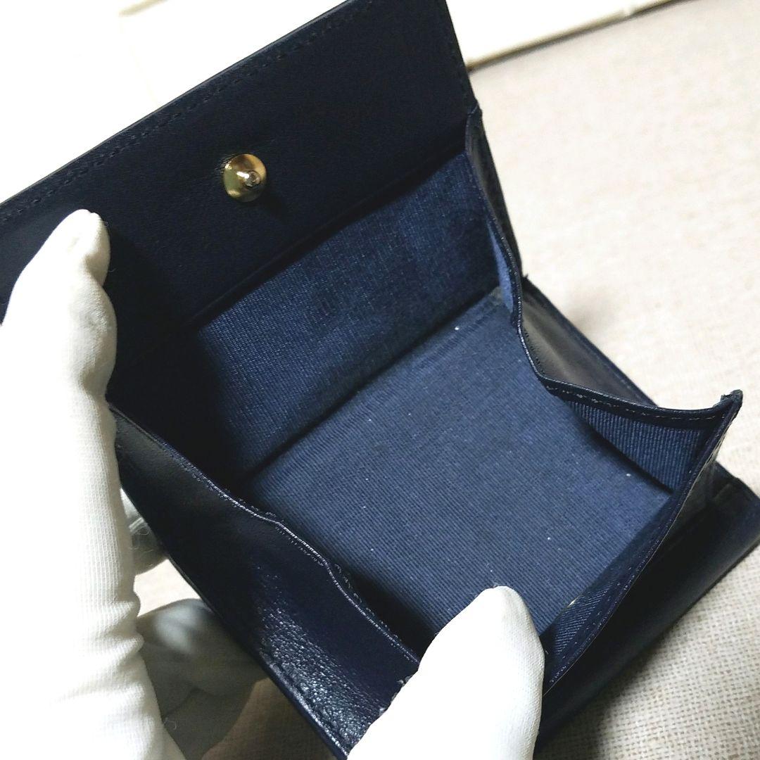 ブランド通販サイトをすべて 美品】アニエスベーボヤージュ ミニウォレット 折り財布 ネイビー 小物