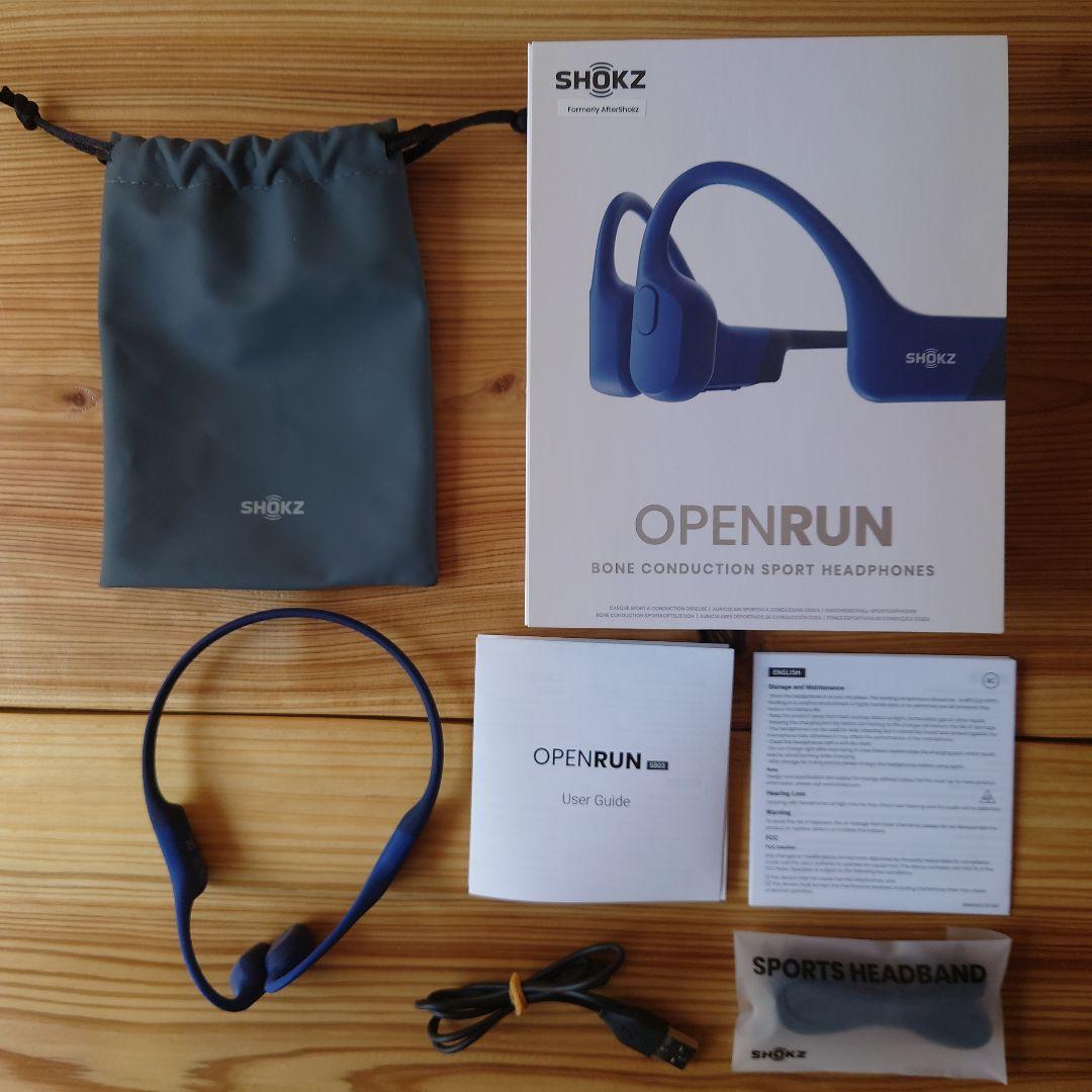 SHOKZ OPENRUN 骨伝導イヤホン ブルー