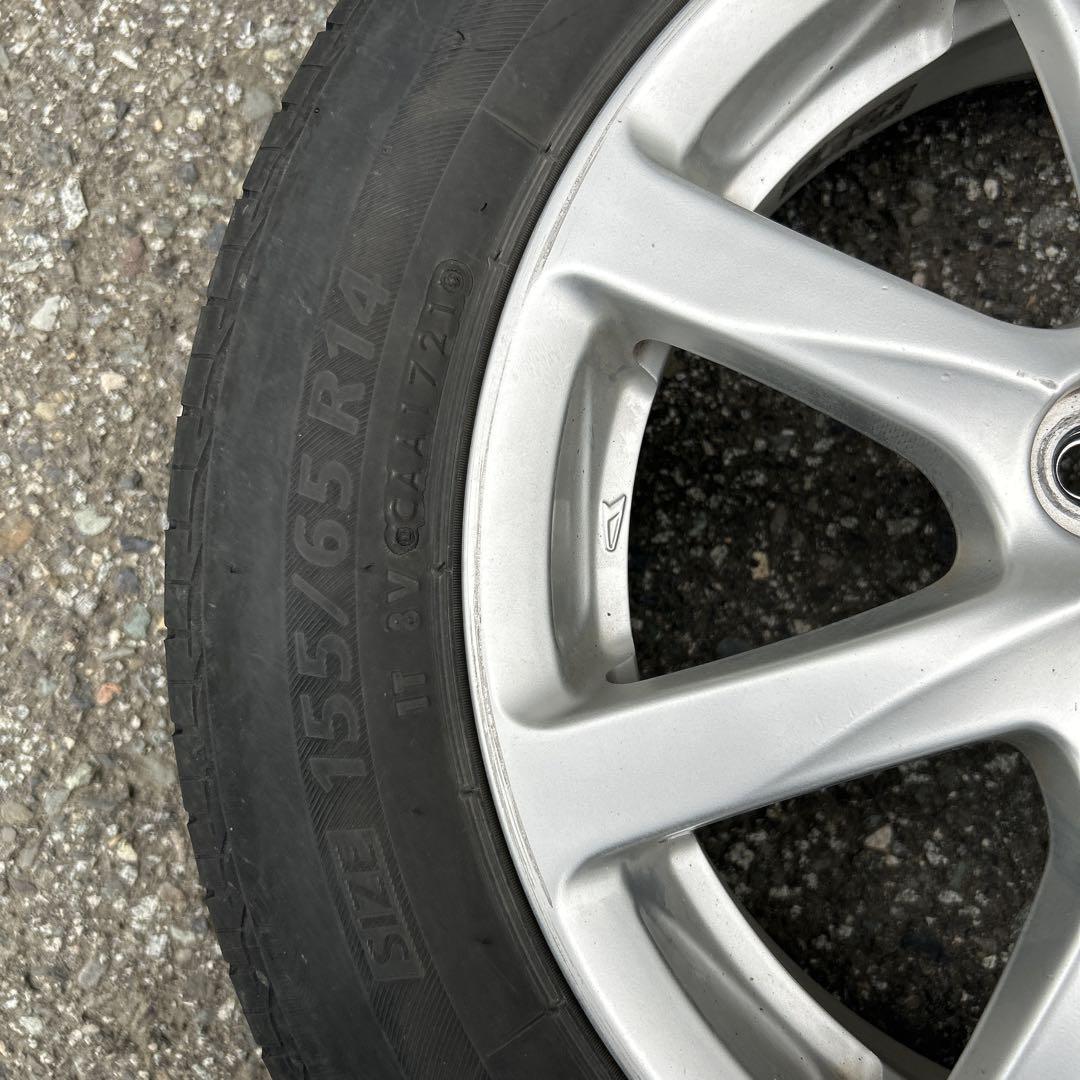 155/65R14 アルミホイールとタイヤ②２本分