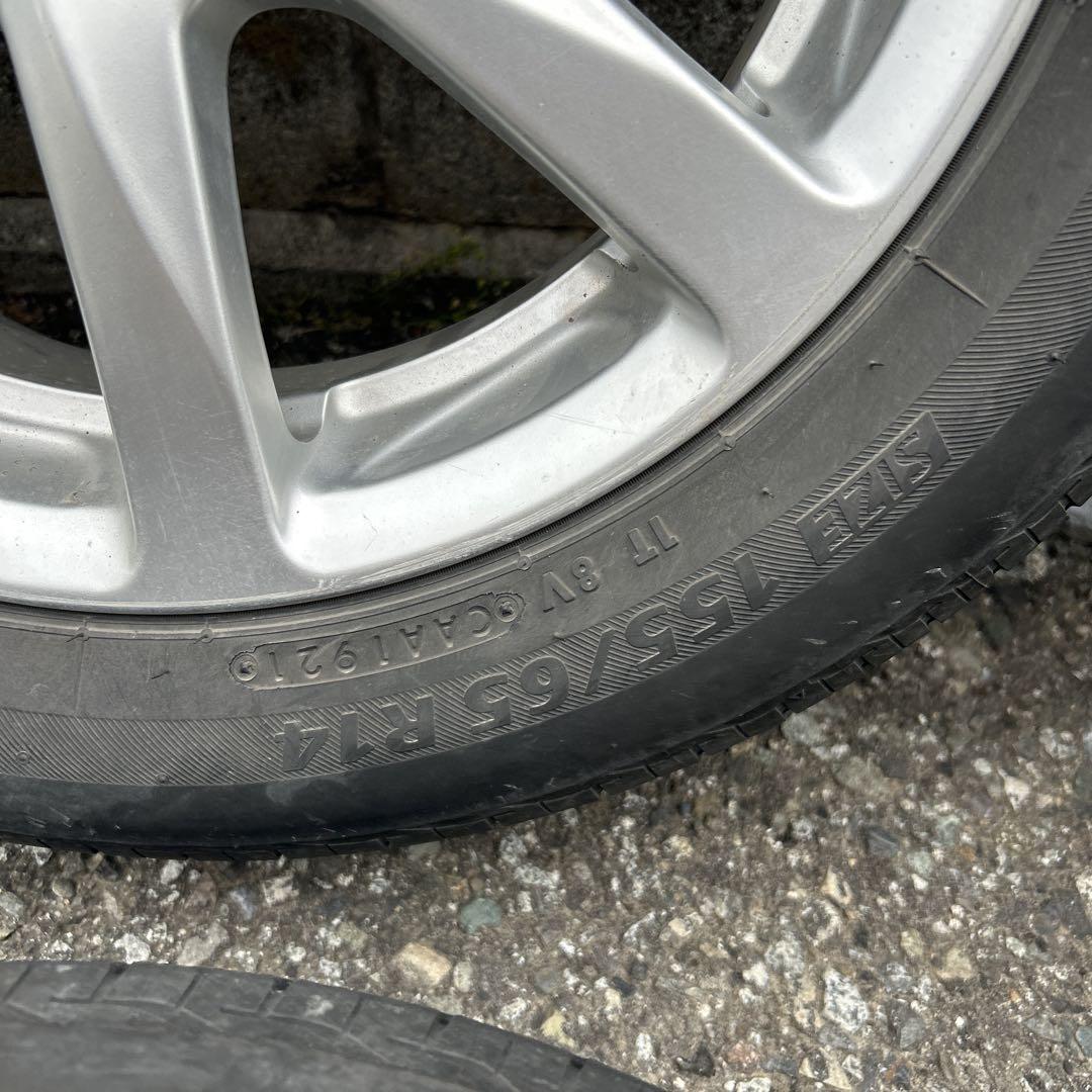 155/65R14 アルミホイールとタイヤ②２本分
