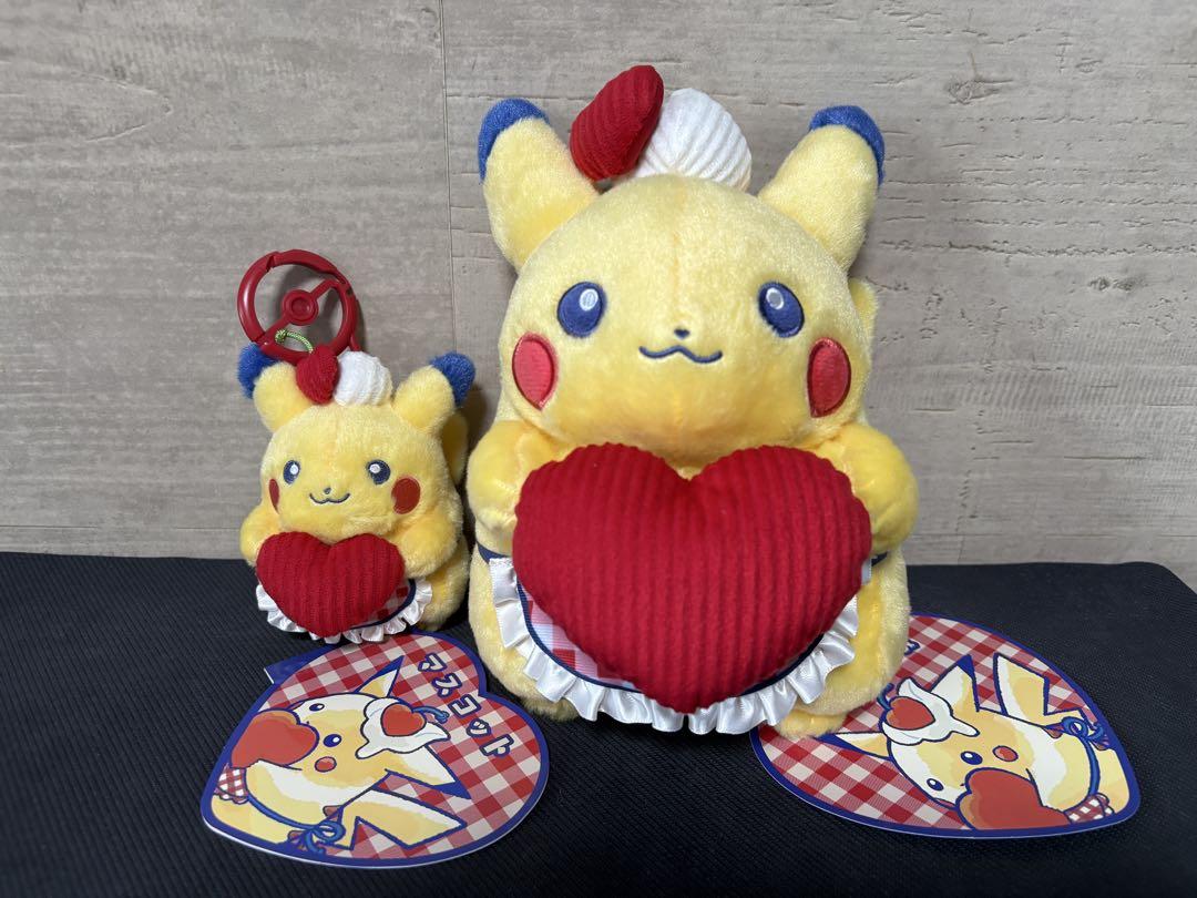【新品】ぬいぐるみ PIKACHU DINER ピカチュウ ハート 2点セット