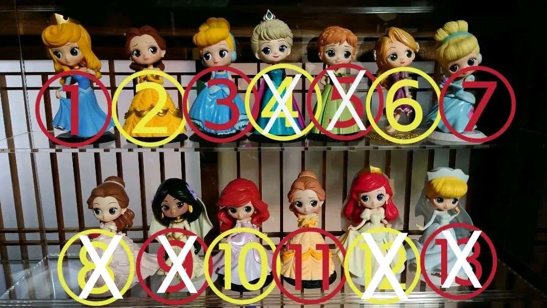 【バラ売り可】ディズニープリンセス Qposket Qposket ミニチュアコレクション ディズニー プリンセス