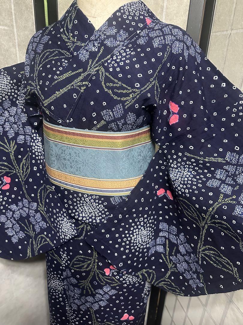 本場筑前博多半巾帯❣️中古美品✨️正絹100%