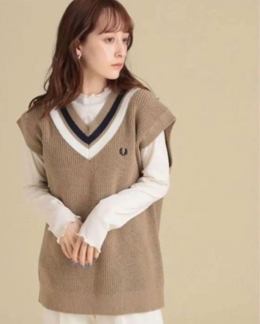 【美品】FRED PERRY × Ray BEAMS 別注 チルデン ベスト FRED PERRY × Ray BEAMS / 別注 チルデン ニット ベスト