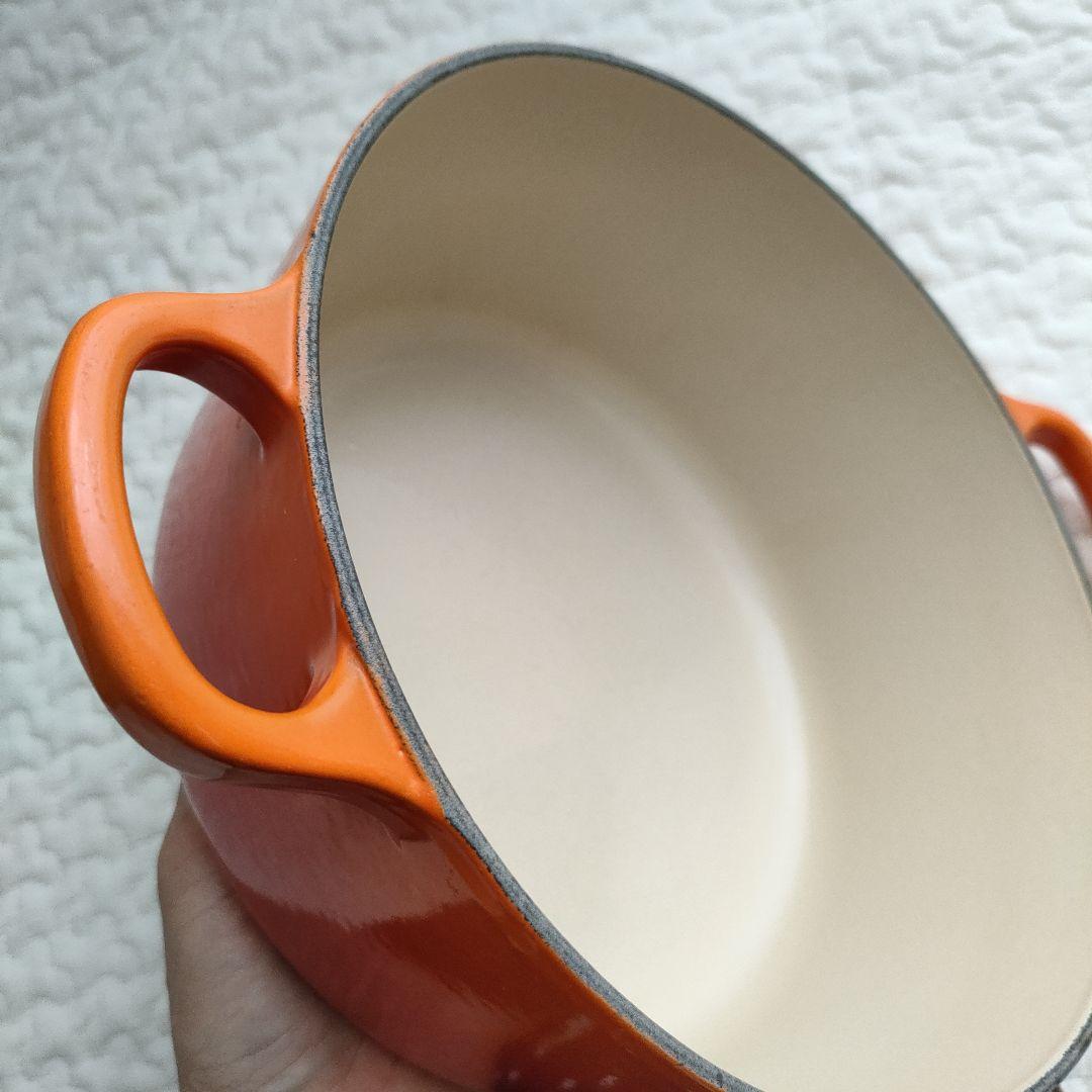 Le Creuset 両手鍋 オレンジ ルクルーゼ 22