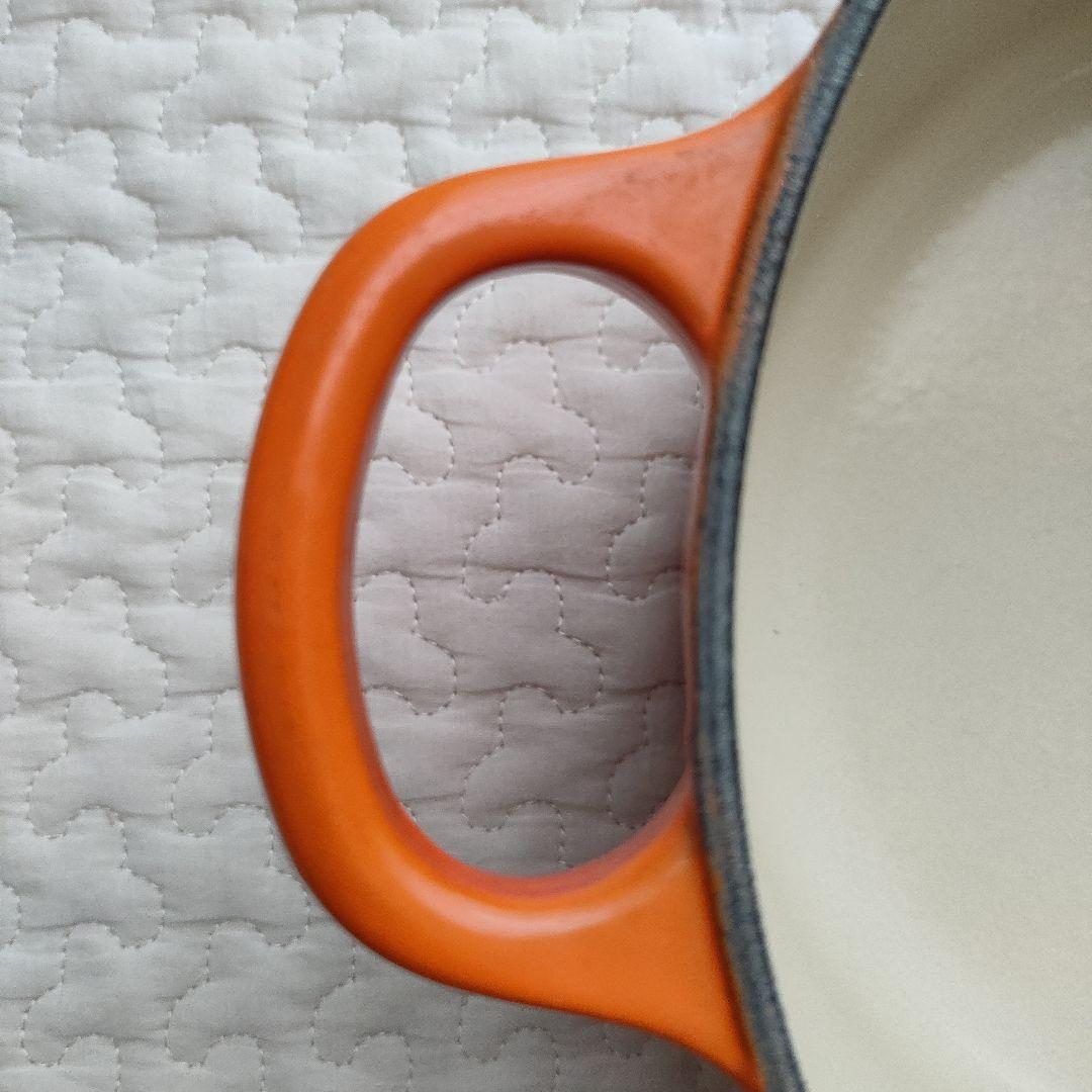 Le Creuset 両手鍋 オレンジ ルクルーゼ 22